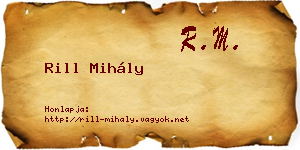 Rill Mihály névjegykártya